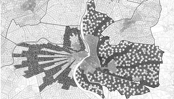 Mapa de Arles en el marco del proyecto 'Landscape landscape urbanism: the garden of the XXI century’. Crédito: Teresa Galí-Izard.