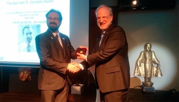 Joan Masó receives the 2018 Open Geospatial Consortium Gardels Award