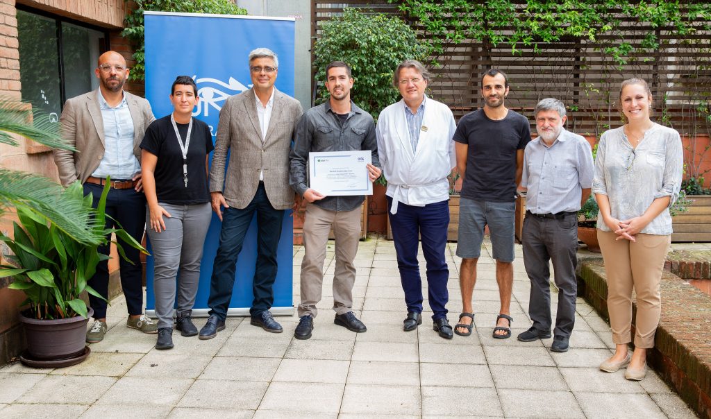 Barraquer and CREAF team during the awarding of the research grant.